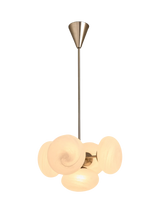 John Lewis MADE Caleb 5 Arm Glass Orb Pendant Ceiling Light Silver- Buy online at McGrocer