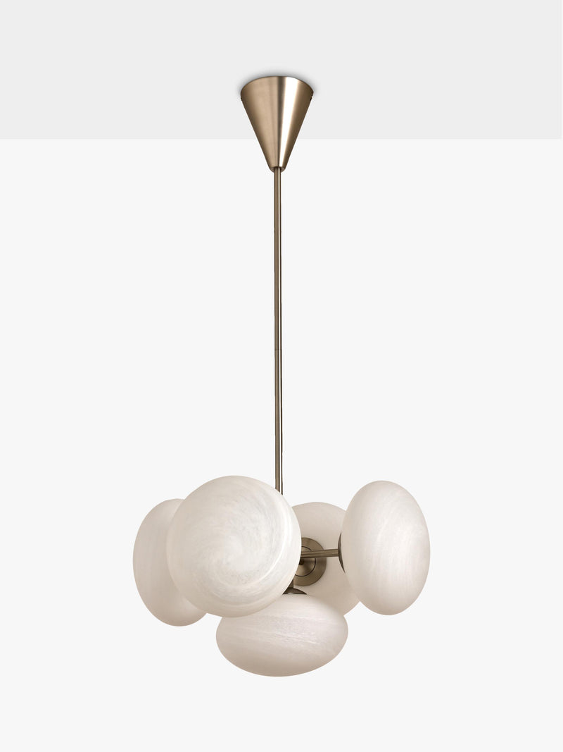 MADE Caleb glass orb pendant light silver, UK version