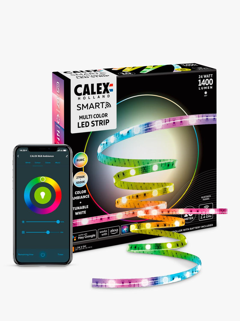 Calex smart LED strip RGBIC 10m, imported from the UK