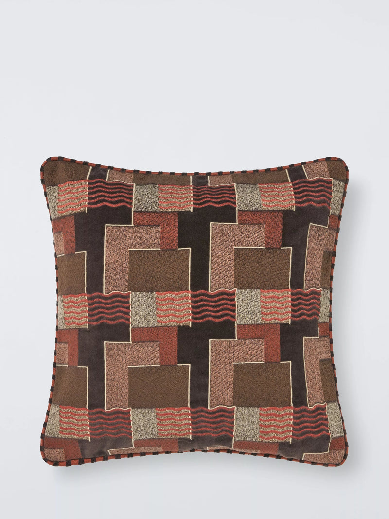 John Lewis Brio cushion auburn geometric print 50x50cm (British brand)
