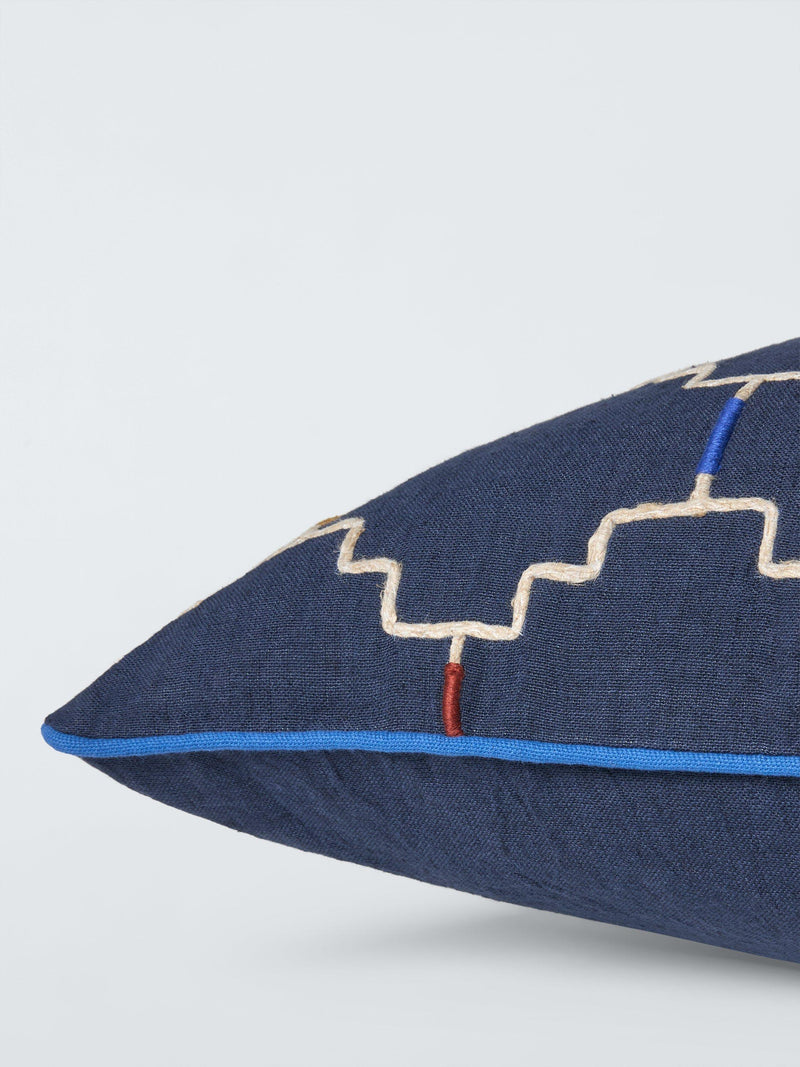 John Lewis Castillo Cushion indigo geometric scatter 45x45cm, imported from the UK