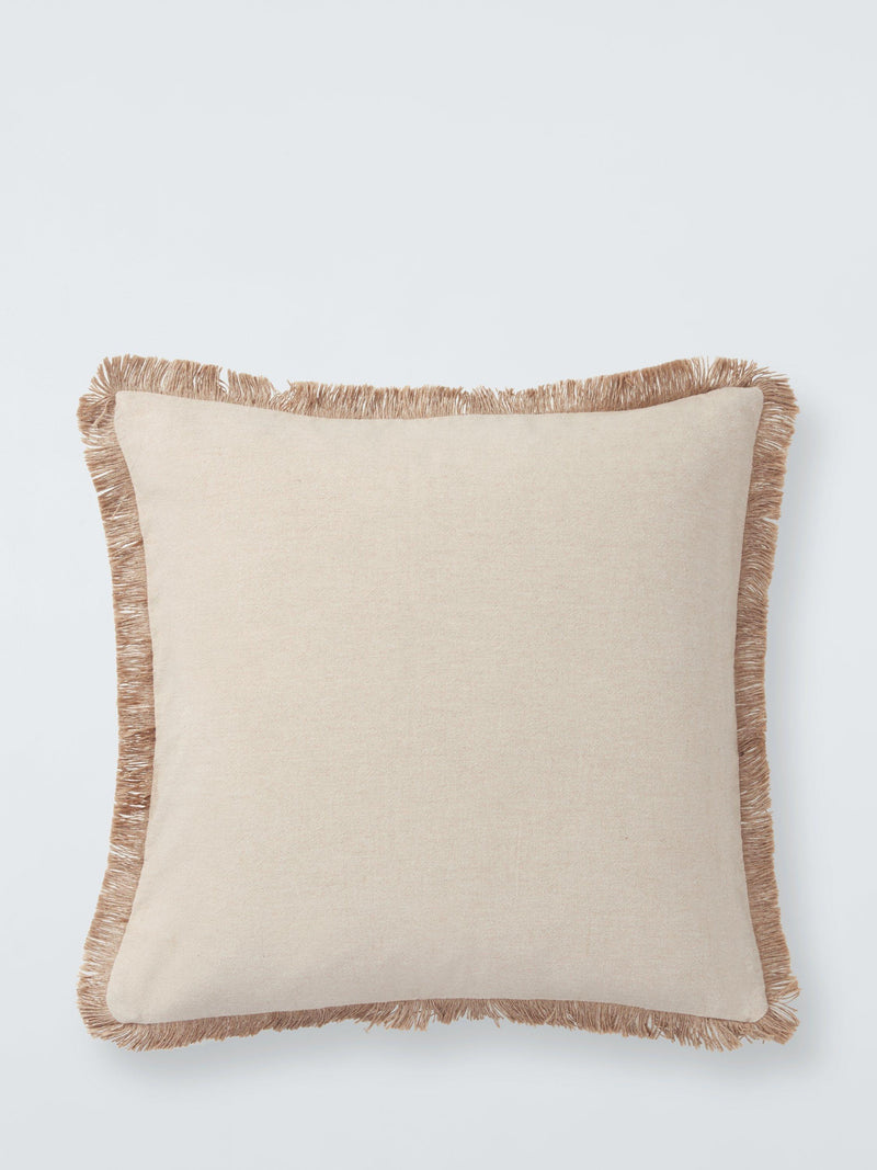 John Lewis fringed cotton cushion 45x45cm, UK version