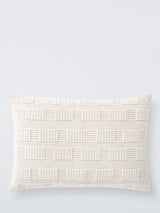John Lewis John Lewis Rib and Loop Cushion, Natural, 40 x 60cm- Buy online at McGrocer