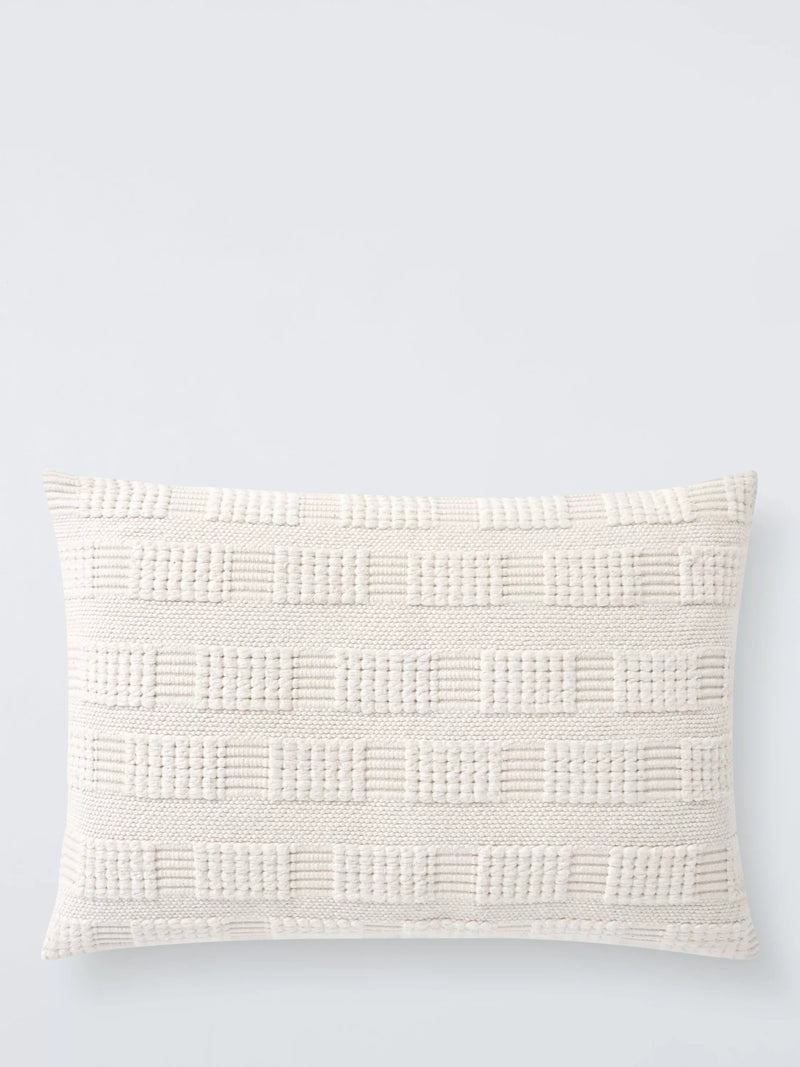 John Lewis natural rib and loop cushion 40x60cm - British product
