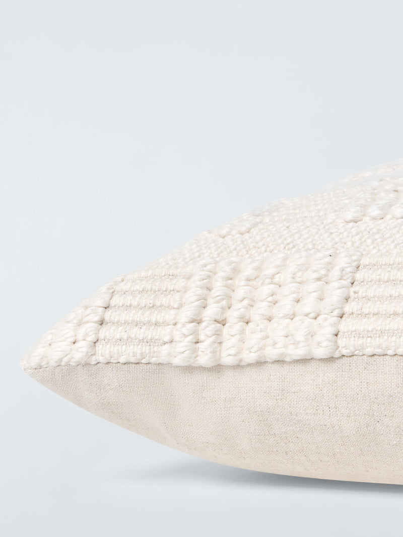 John Lewis natural rib and loop cushion 40x60cm - British product