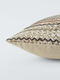 John Lewis embroidered chevron cushion natural multi 40x60cm, imported from the UK