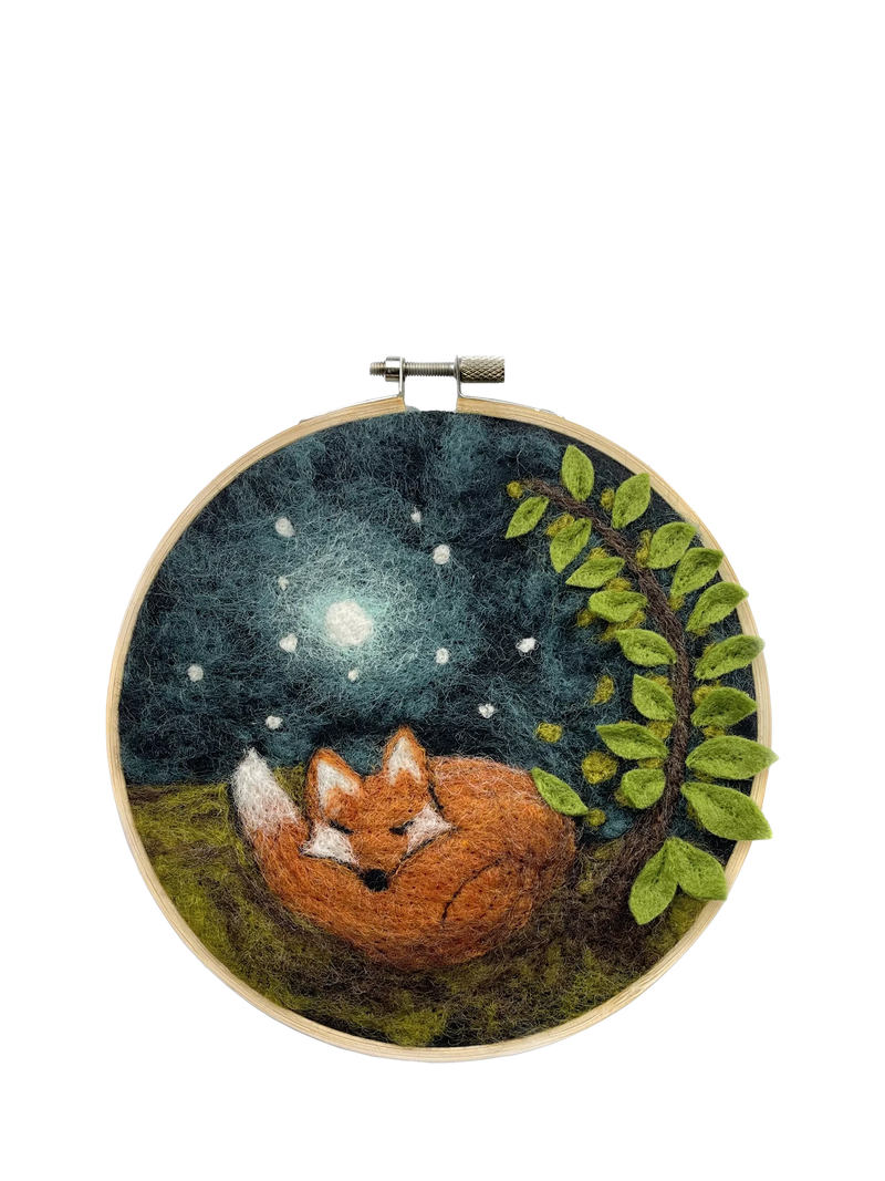 The Crafty Kit Company Sleepy Fox needle felting kit, British product