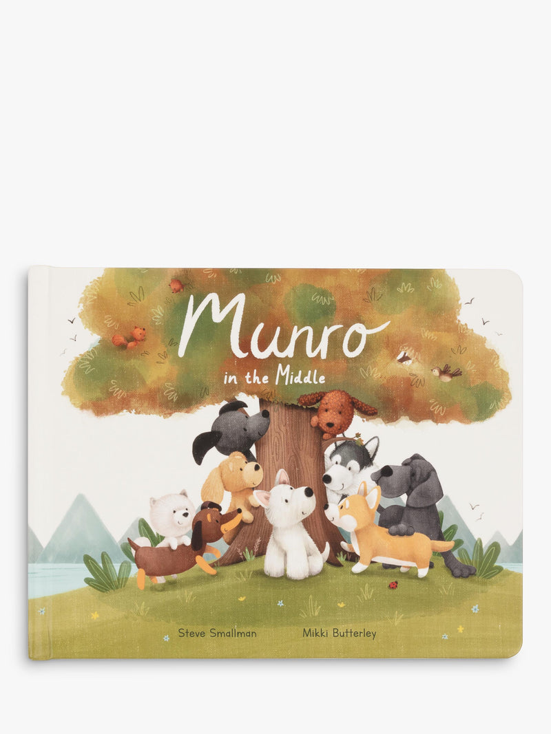 Jellycat Munro in the Middle children's book, UK version