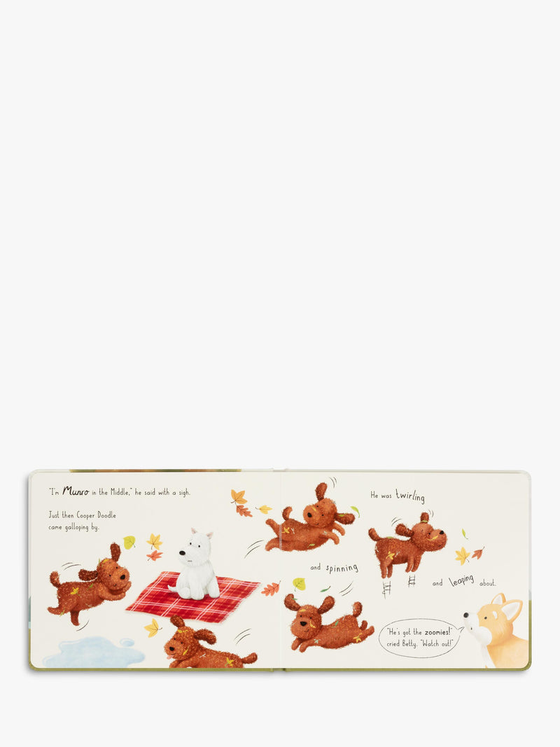 Jellycat Munro in the Middle children's book, UK version
