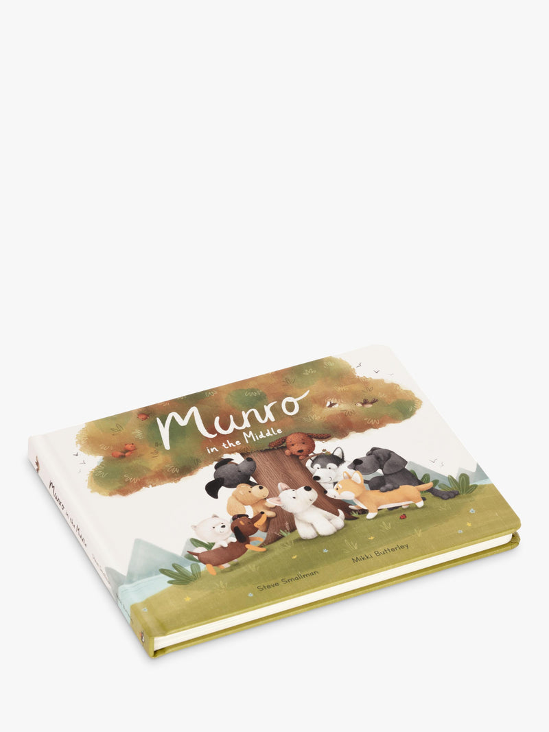 Jellycat Munro in the Middle children's book, UK version