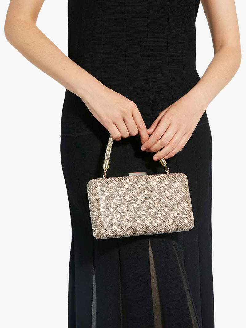 Dune London gold diamante handle clutch bag, imported from the UK