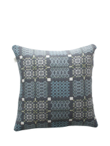 John Lewis Melin Tregwynt Knot Garden Lambswool Cushion, Bluestone, 45 x 45cm- Buy online at McGrocer