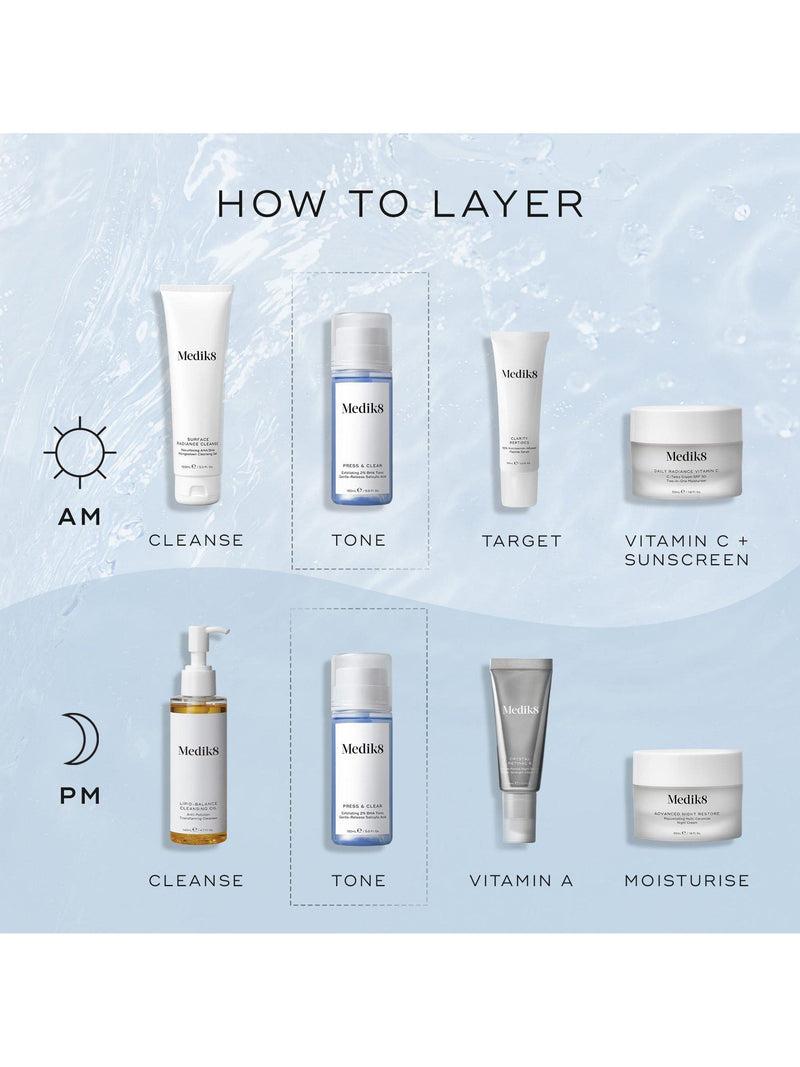Medik8 Press & Clear BHA tonic 150ml (British brand)