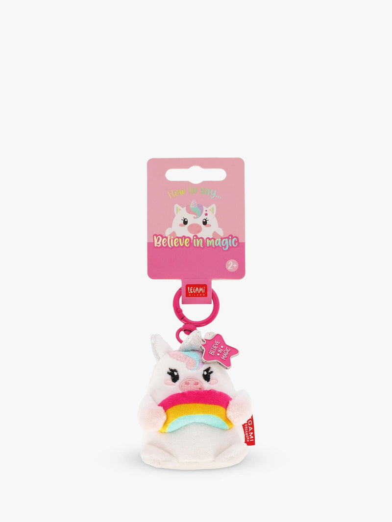 Legami Tiny Unicorn super soft keyring 11cm (British brand)