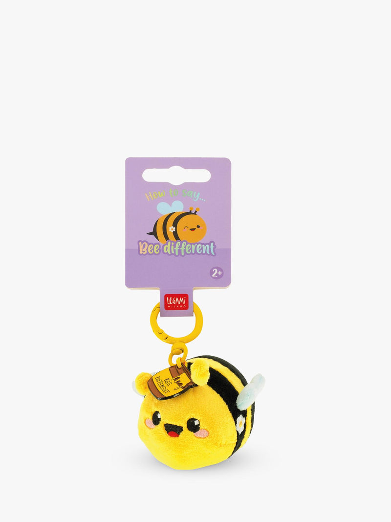 Legami Tiny Bee plush keyring 11cm - British product