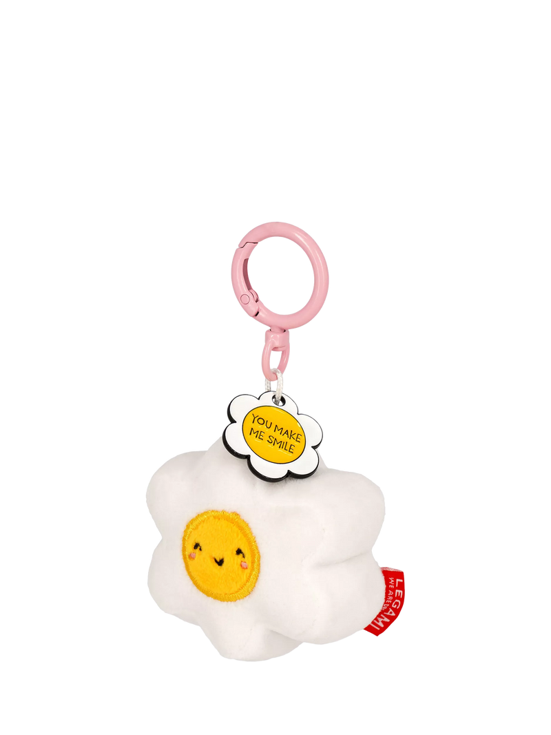 Legami Tiny Daisy plush keyring multi - British product