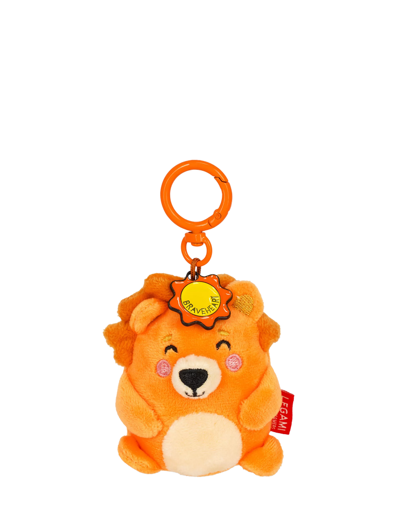 Legami super soft tiny lion plush keyring, imported from the UK