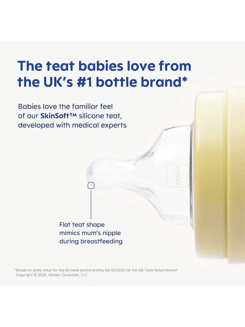 MAM Feel Good glass baby bottle 90ml, imported from the UK