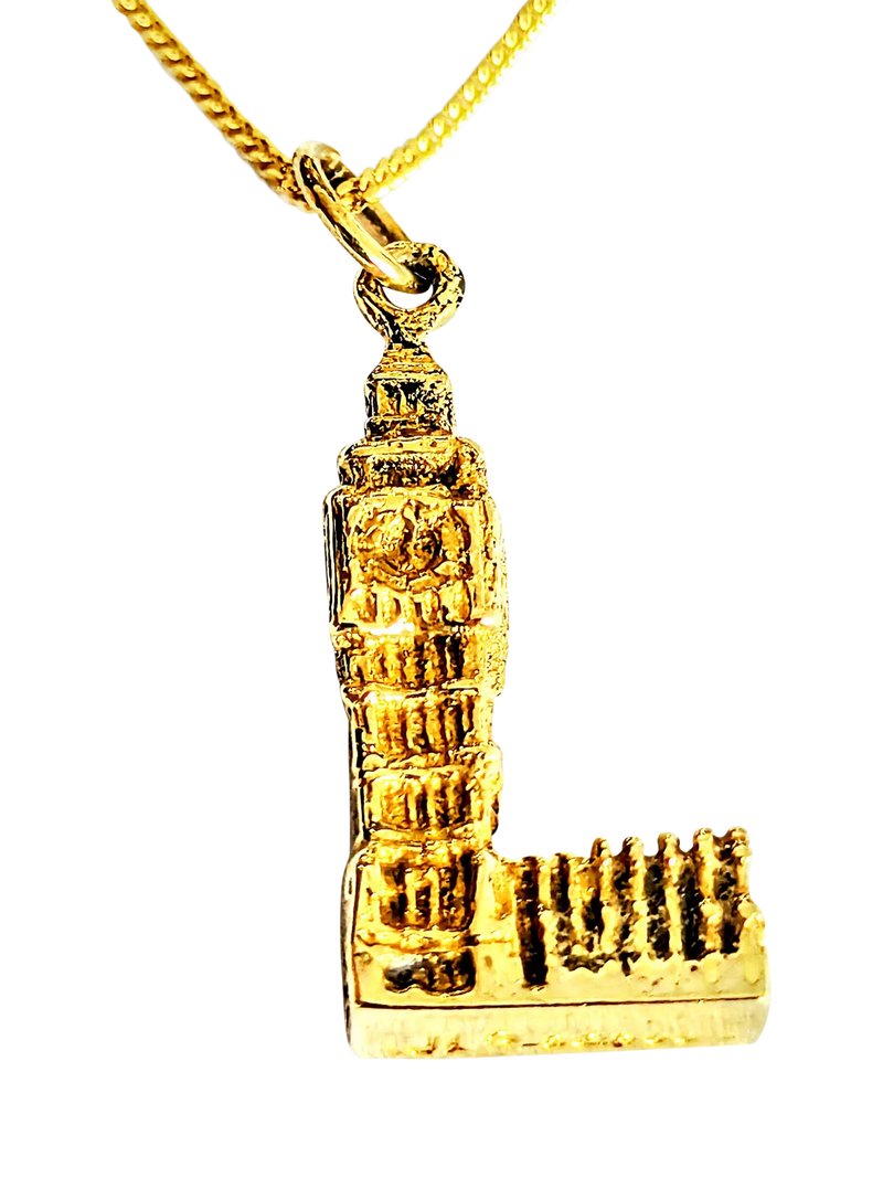 L & T Heirlooms Big Ben pendant necklace 9ct gold, UK version