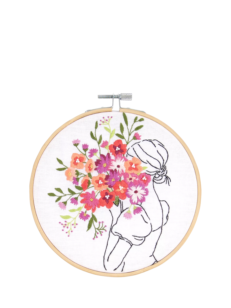 DMC embroidery kit Floral Embrace, imported from the UK