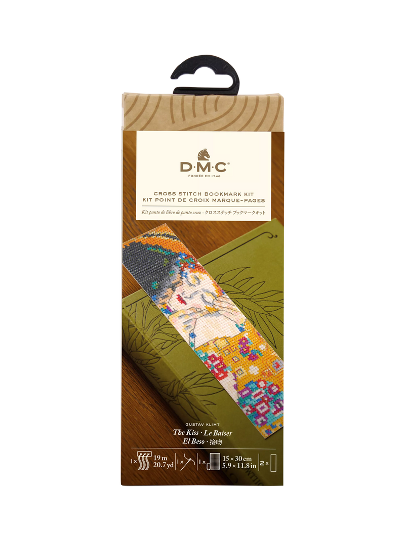 DMC The Kiss cross stitch bookmark kit - British product