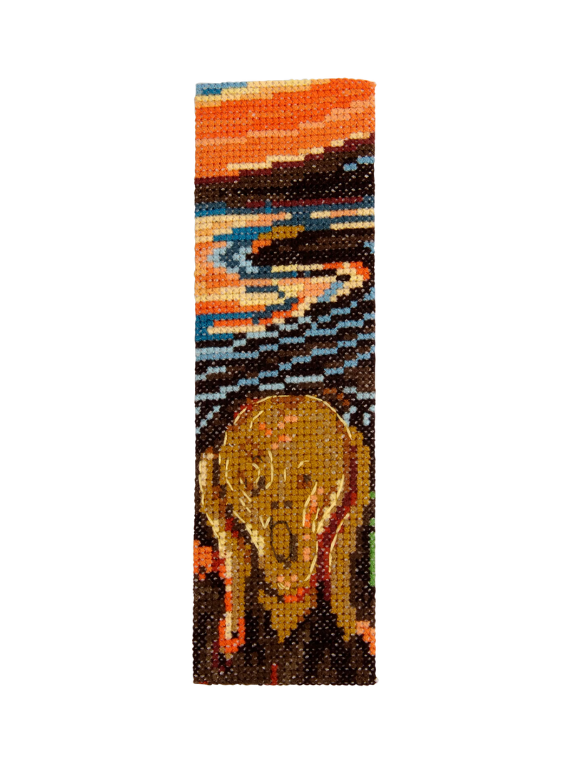DMC The Scream cross stitch bookmark kit, imported from the UK