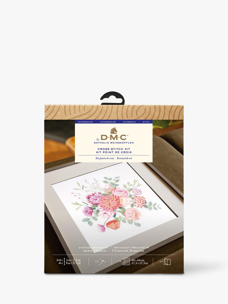 DMC vintage bouquet embroidery kit - British product