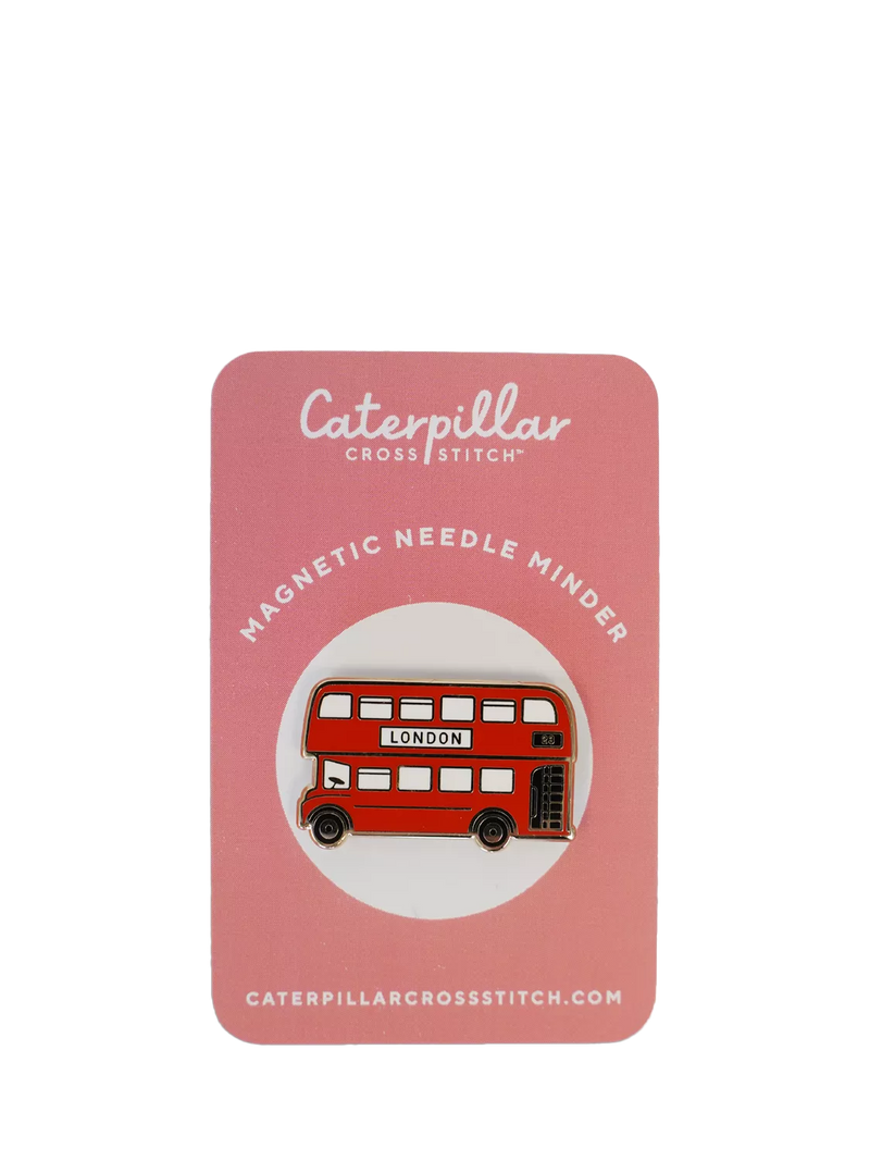 Caterpillar Cross Stitch London Bus small needle minder (British brand)