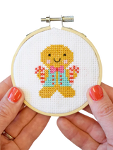 John Lewis The Make Arcade Gingerbread Man Mini Cross Stitch Kit- Buy online at McGrocer