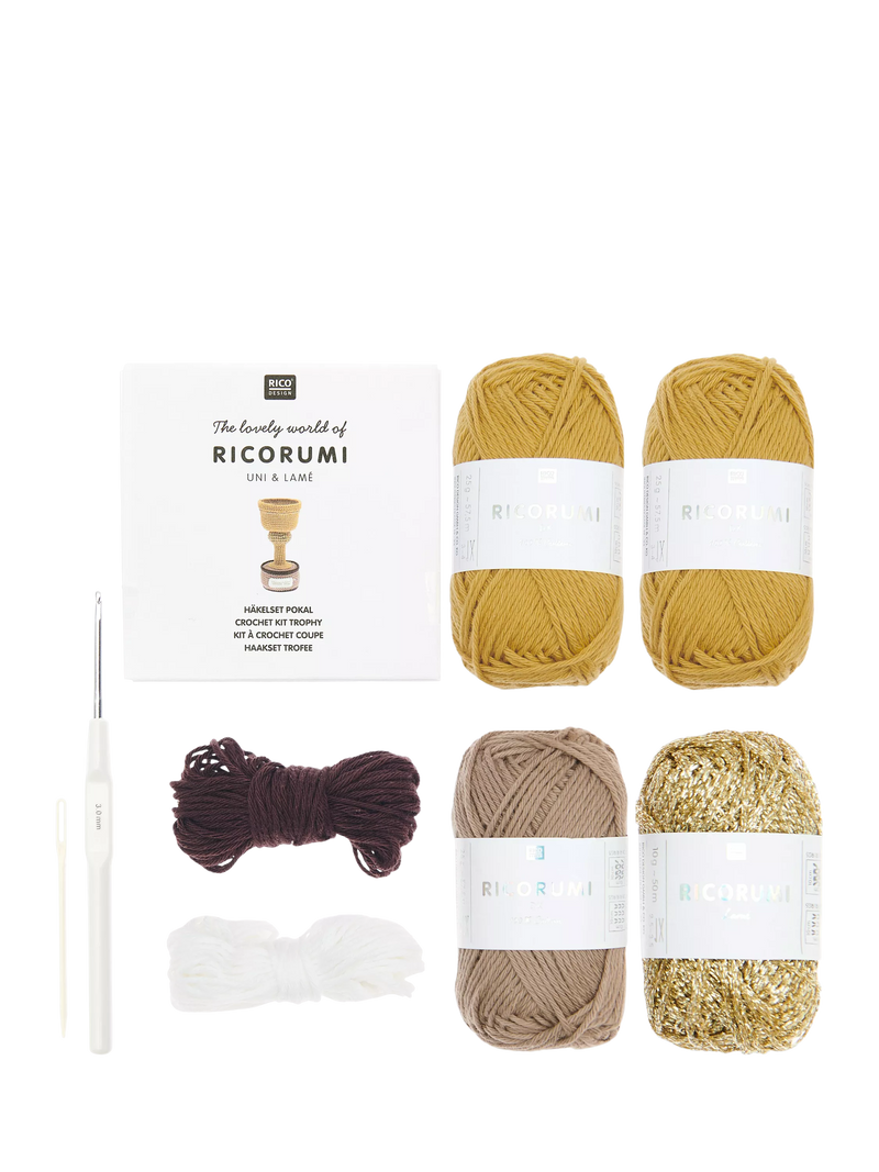 Rico Design Ricorumi winner's trophy crochet kit, UK version