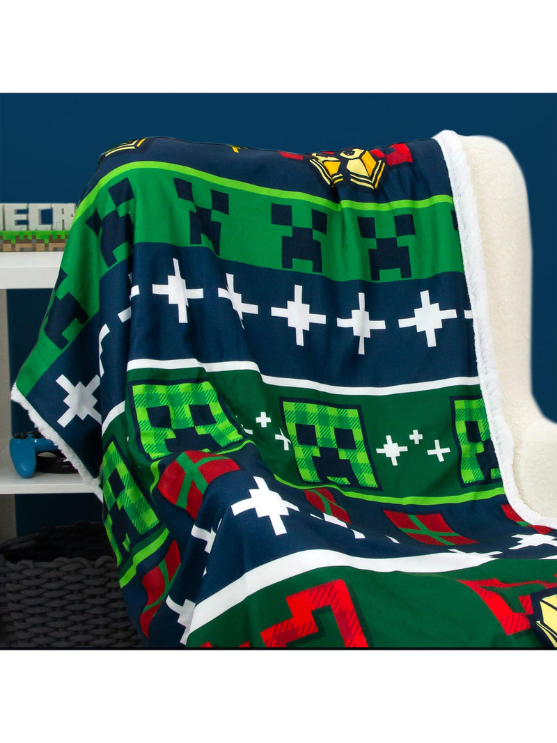 Minecraft Christmas fleece blanket 100x150cm - British product