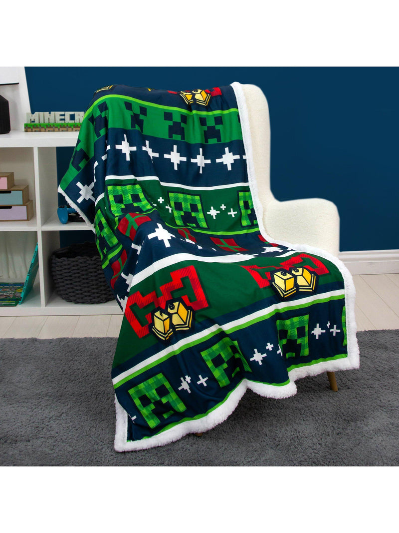 Minecraft Christmas fleece blanket 100x150cm - British product