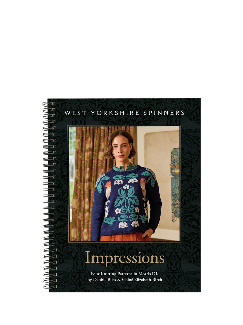 West Yorkshire Spinners Impressions Morris DK knitting pattern booklet, UK version