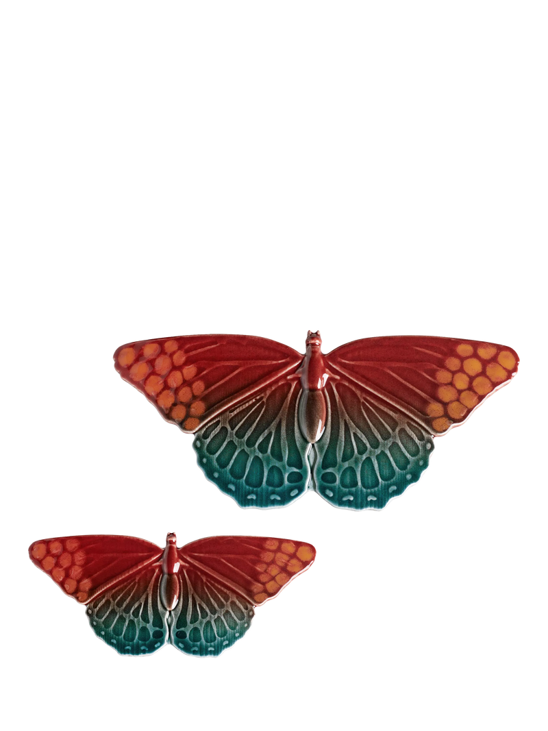 Poole Pottery butterfly ornaments Horizon set of 2, UK version