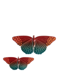 Poole Pottery butterfly ornaments Horizon set of 2, UK version