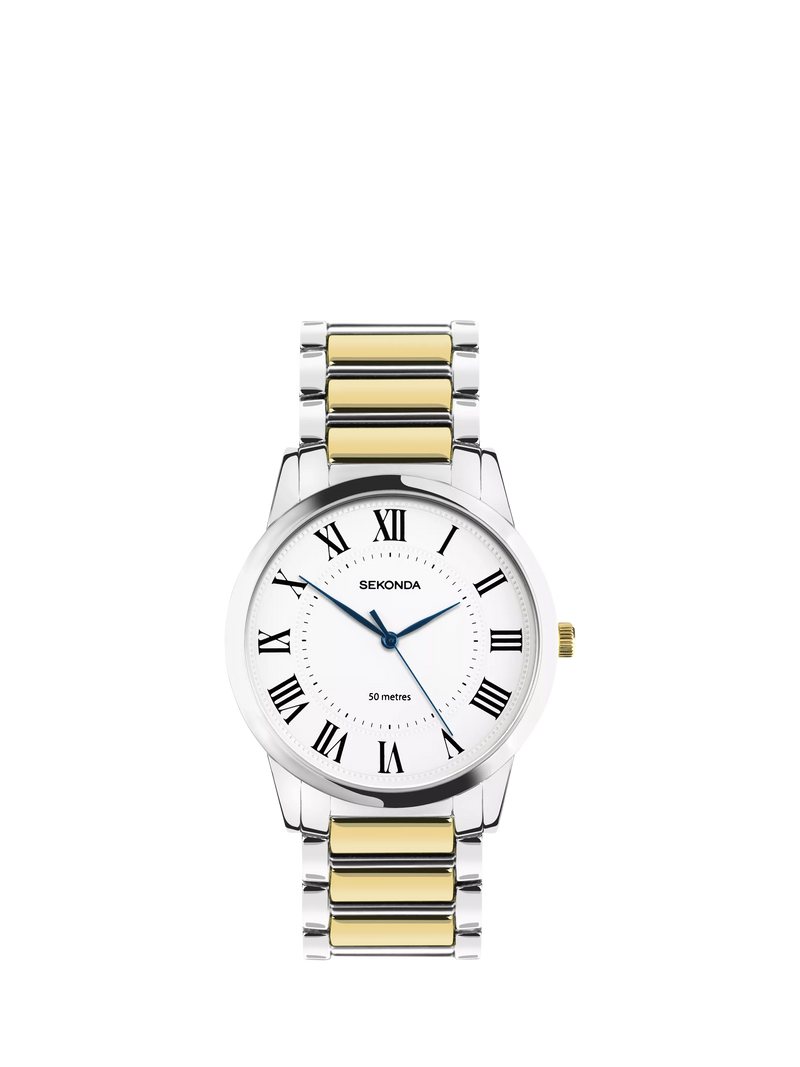Sekonda Beaumont watch white dial Roman numerals 40mm, UK version