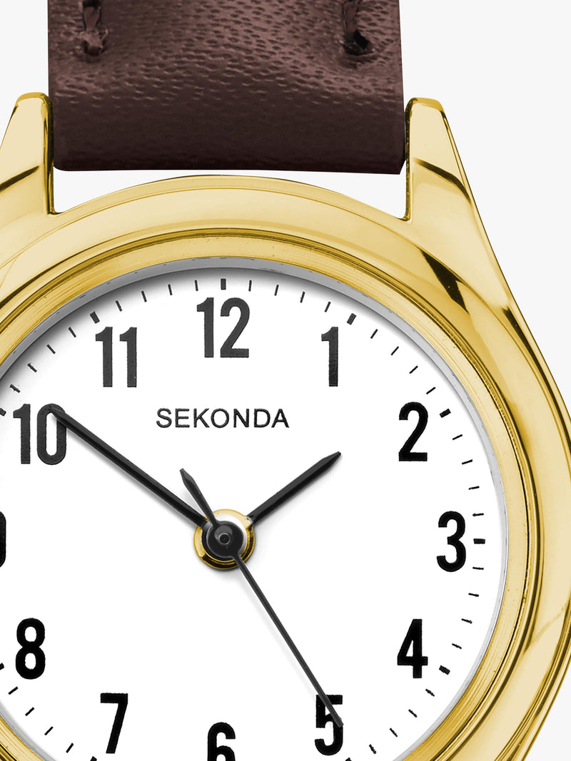 Sekonda Evans women's leather strap watch 25mm (British brand)