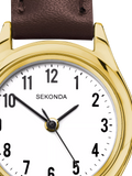 Sekonda Evans women's leather strap watch 25mm (British brand)