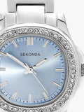 Sekonda women's Octaire watch silver bracelet 30mm, imported from the UK