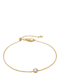 Monica Vinader round cut solitaire bracelet gold - British product