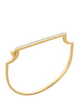 John Lewis Monica Vinader Signature Skinny Lab Grown Diamond Bangle Medium Gold- Buy online at McGrocer