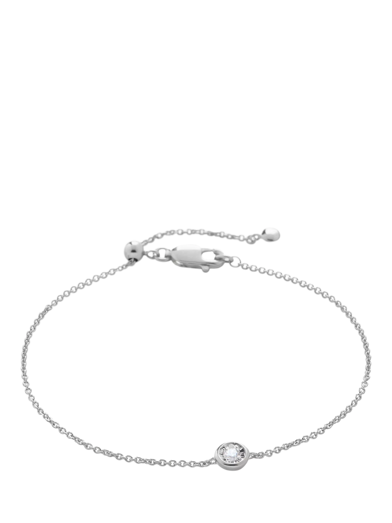 Monica Vinader lab grown diamond chain bracelet silver (British brand)