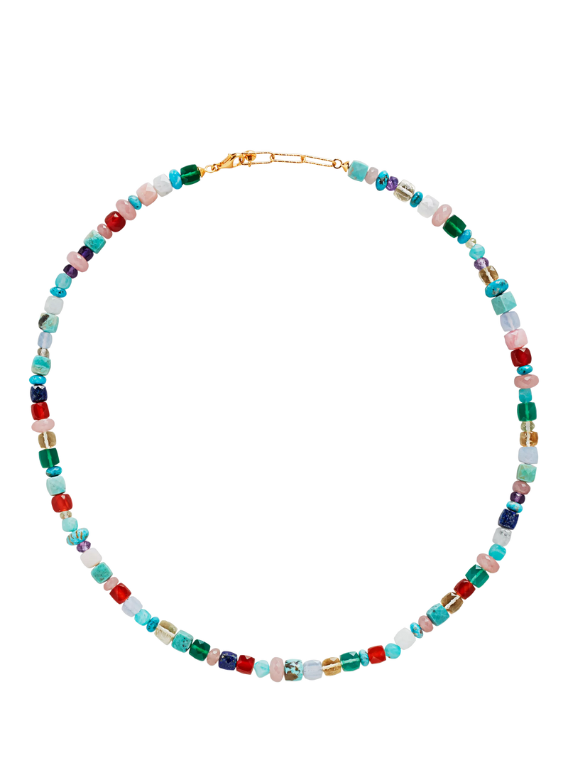Monica Vinader beaded gemstone necklace multi 43-46cm - British product