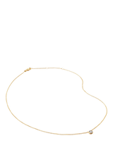 John Lewis Monica Vinader Lab Grown Diamond Solitaire Necklace Medium Gold- Buy online at McGrocer