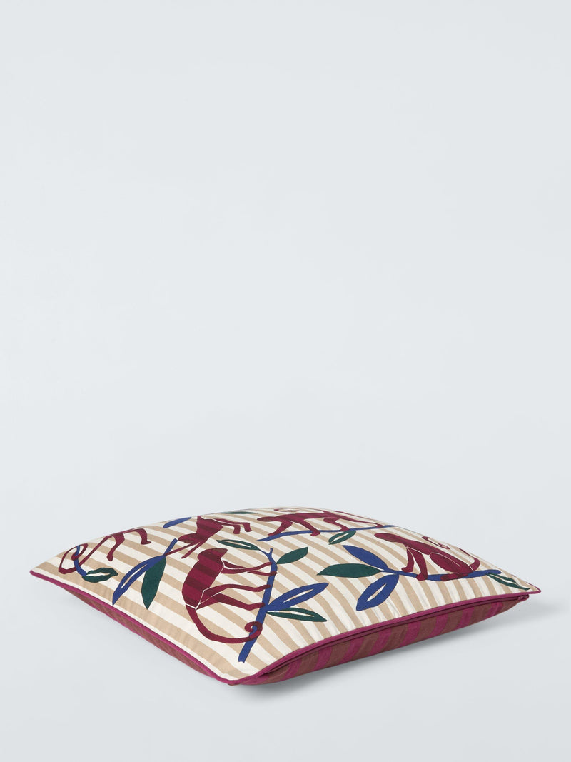 John Lewis cushion animal print purple multi 50cm (British brand)