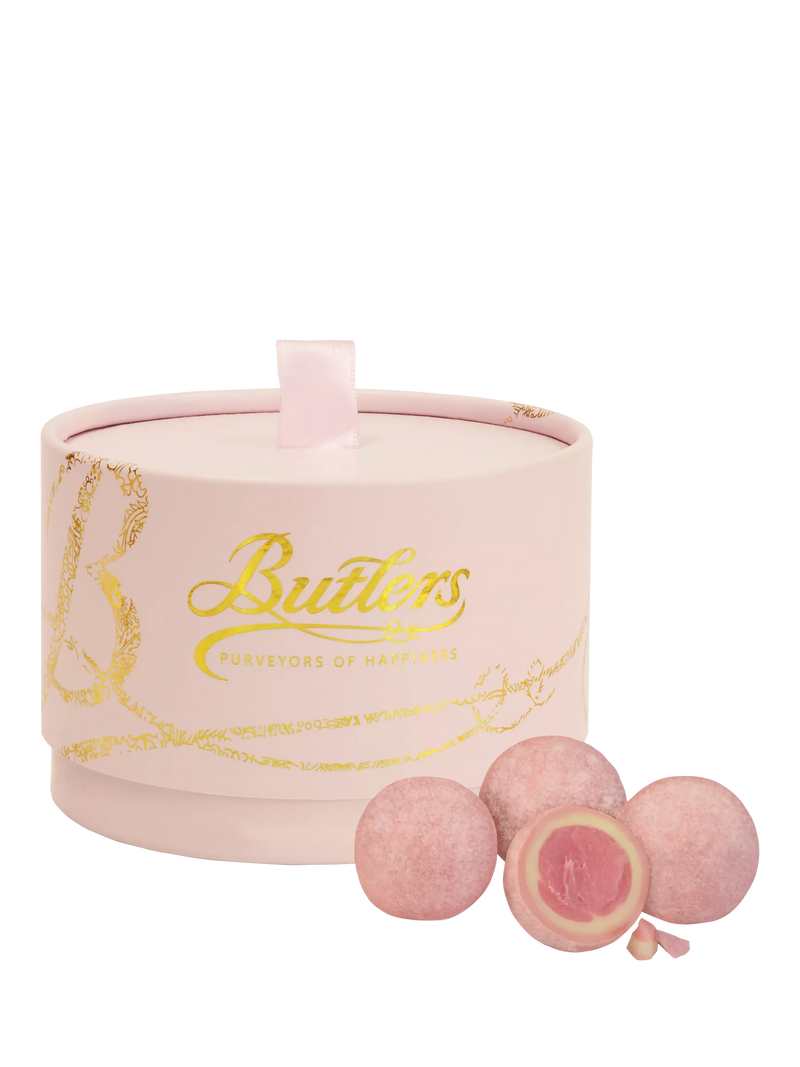 Butlers pink Marc de Champagne chocolate truffles 200g - British product