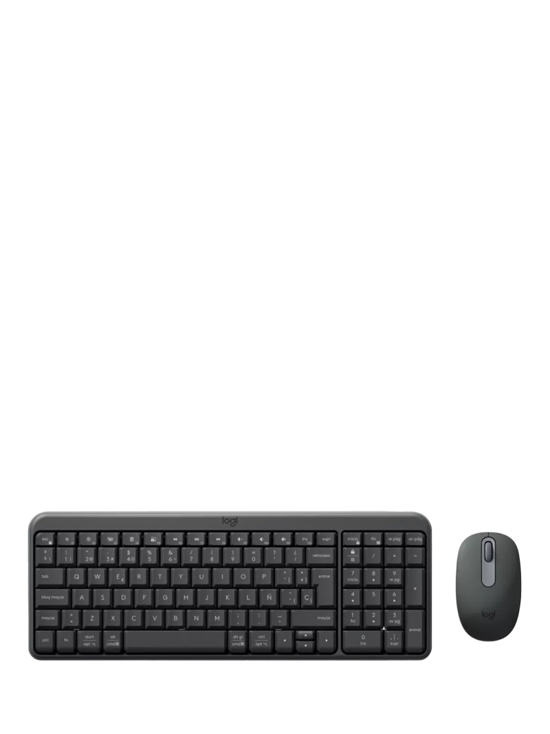 Logitech wireless keyboard and mouse combo black compact, UK version