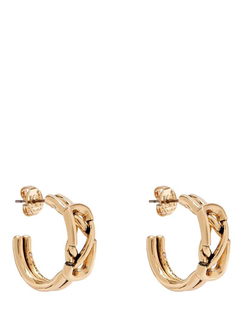 Marc Jacobs gold hoop earrings with cubic zirconia - British product
