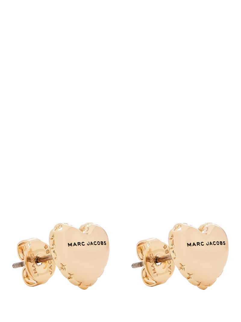 Marc Jacobs heart stud earrings gold plated (British brand)