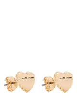John Lewis Marc Jacobs Heart Stud Earrings Light Gold- Buy online at McGrocer